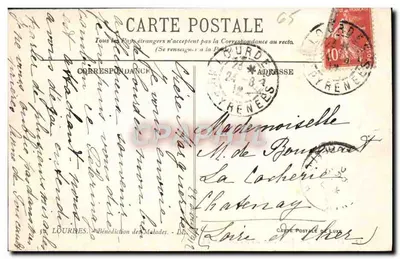 Benedyktura chorych — Lourdes — Karta pocztowa firmy Compagnie des Cartes Postales de Luxe — Rewers