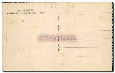Lourdes — Błogosławienie Chorych — Wyd. P. Douard - Lourdes — Rewers
