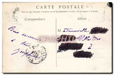 LOURDES. — Château-fort et le Gave. — Édition F. V. — Verso