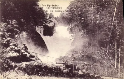 Cascade du Cerissey — Les Pyrénées — Cauterets — Imprimé Illustré