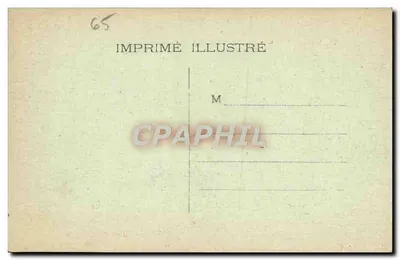 Cascade du Cerissey — Les Pyrénées — Cauterets — Imprimé Illustré — Verso