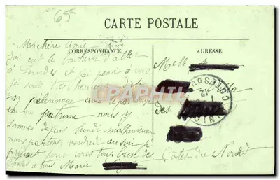 Lourdes — Vue Plongeante — LL. Éditeur LL. N° 220 — Verso