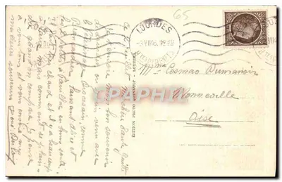 Lourdes - Zamek i rzeka Gave — Wydawnictwo Foto Lourdes, n°66 — Rewers