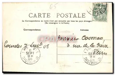 Lourdes — Zamek-Fort — Wydawca nieznany, numer serii 542 — Rewers