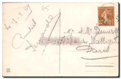 Cauterets — A Cidade — Vale de Camasque e Monné (2724 m.) — Editor Lassagne, n° 1028 — Verso