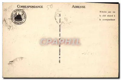 O Monte Santo Michel — Pescadores de Grèves e Coquetières — Imp. Lévy e Neubrider, Paris — Verso