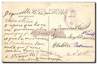Mulher normanda pitoresca — A Normandia pitoresca — Cliché A.V., Coll. L.G.B., St-Pierre-Eglise — Verso