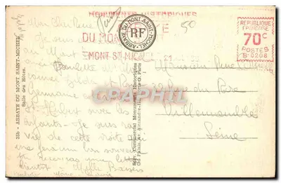 Abpia Mont-Saint-Michel — Sala Gości — Wydawca: Serwis Komercyjny Zabytkowych Zamek, Paryż — Rewers