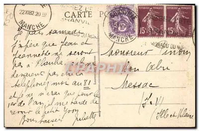 Granville - Port — widok portu z łodziami i kościołem — nieznany wydawca, nr 626 — Rewers
