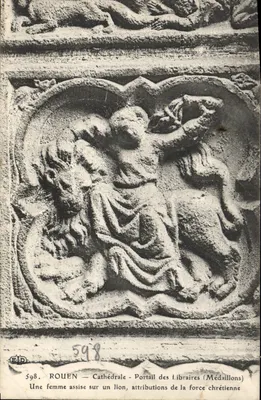 Rouen — Cathédrale — Portail des Libraires (Médailles) — E.D. n°598