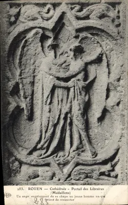 Rouen — Cathédrale — Portail des Libraires (Médailles) — Éditeur ELD, n° 283