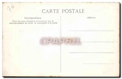 Rouen — Grosse-Horloge i fontanna — Wydawca E.F.D. nr 118 — Rewers