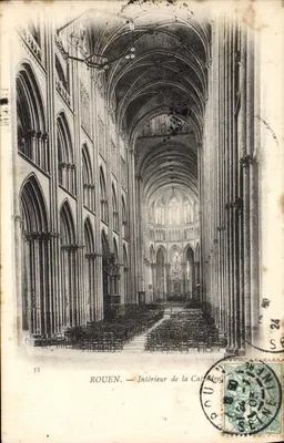 ROUEN — Intérieur de la Cathédrale — Éditeur : C. Dufour, n° 33