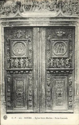 Porte Centrale de l'Église Saint-Maclou — Rouen — C.V. 205