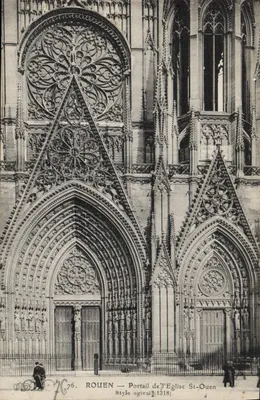 Rouen — Portail de l'Église St-Ouen — Style ogival (1318)