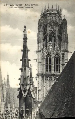 Rouen - Église St-Ouen - Tour centrale et Clochetons