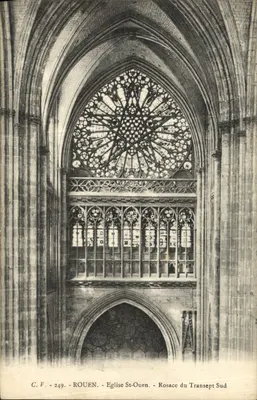 Rouen - Église St-Ouen - Rosace du Transept Sud