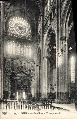 Rouen — Cathédrale — Transept nord — Éditeur ELD, n° 497