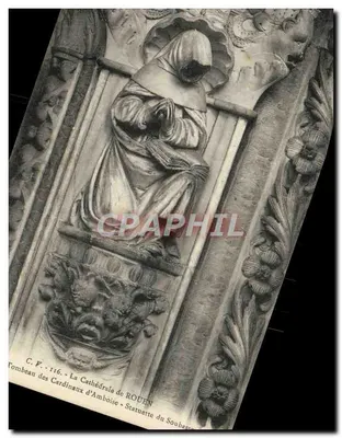 Tombeau des Cardinaux d'Amboise — Statuette du Soubasse — C.V. 116 — La Cathédrale de Rouen