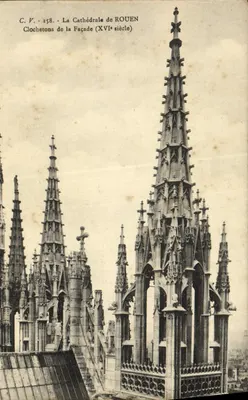Cathédrale de Rouen — Clochetons de la façade (XVIe siècle) — C.V. 158