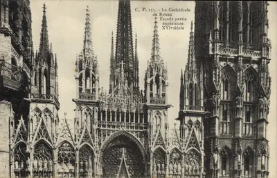 Cathédrale de Rouen — Façade supérieure XVIe siècle — C.V. 155