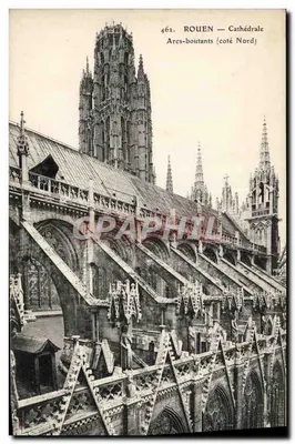 Rouen — Katedra — Łuki podporowe (strona północna)