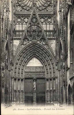 Rouen - La Cathédrale - Portail des Libraires — Éditeur F. Pichard, n° 586