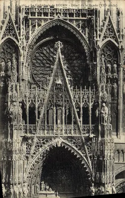 La Cathédrale de ROUEN — Détail de la façade (XVIe siècle) — C. 160