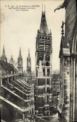 La Cathédrale de ROUEN — La Tour St-Romain, côté de la Cour d'Albane — C.V. 69