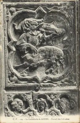 La Cathédrale de ROUEN — Portail des Libraires — C.V. 129