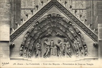 Rouen - La Cathédrale - Cour des Maçons - Présentation de Jésus au Temple