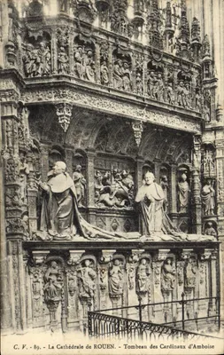 La Cathédrale de ROUEN — Tombeau des Cardinaux d'Amboise — C.V. - 89