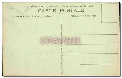 Villeneuve-lès-Avignon — Vista generale e Forte Saint André (XIV secolo) — Librairie Arland, 34, Cours République — Verso