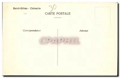 Gard — Vista da abadia — Saint-Gilles - Cénacle — Verso