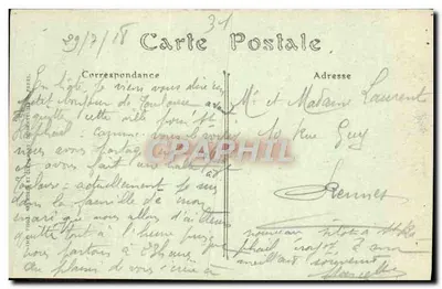 Toulouse — Rue Alsace-Lorraine, o Museu — CENTRALE, n°72 — Verso