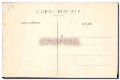 Zamek Vaux-le-Vicomte — wizja parku z fontanną — wydawca Brossonnot, Melun, nr 110 — Rewers