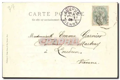 Castelo de Fontainebleau — Facha da Fachada sobre o Lago — Editor: Ph. Breyer & Rein, Paris, n° 26 — Verso