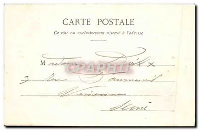 Palácio de Fontainebleau - Salão da Senhora de Maintenon — Thibault, Editores, Fontainebleau-Melun, n°63 — Verso