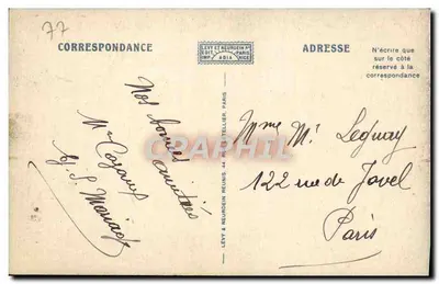 Fontainebleau — Il Palazzo e il Laghetto delle Carpe — Editore Levy & Neurdein, n°3 — Verso