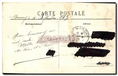 Het katoenen hoedje — karikatuur — C. Jeanne, fot. Raisine, ingeleverd — Achterkant