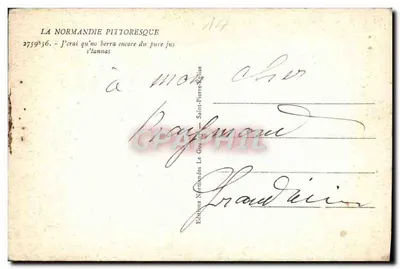 Pełgowa wiosna z mężczyzną z kijem — Le Soubey, seria 2759-56 — Rewers