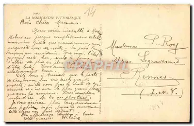 Due donne in conversazione — scena della Normandia — editore J. Gudéy — Verso