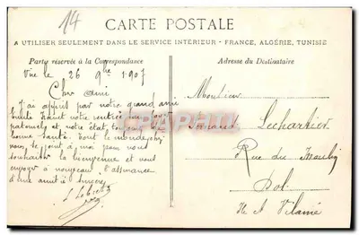 Saint-Germain-de-Tallevende — Ciekawa Kwatera Rolnicza zawierająca ogromne masy granitowe — Stara pocztówka — Rewers