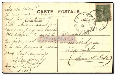 Castelo de ANET — Fonte no Parque — Ch. Foucault, editor, Dreux — Verso