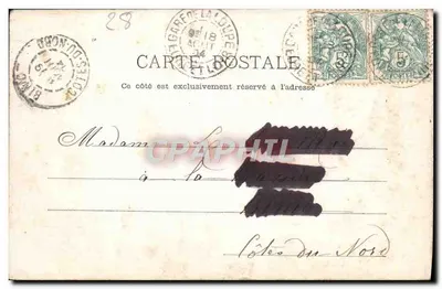 Chartres — Vista tirada do Clos l'Évêque — Editor não identificado, número de série não visível — Verso