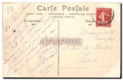 Chartres — Katedra, widok z Cachemback — Héliographie de N.D. Phot. — Rewers