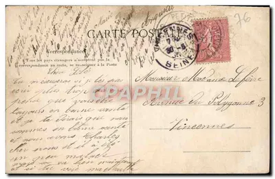 Rouen — La Tour Jeanne d'Arc — La C.P.A. n°2187 — Verso
