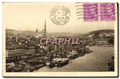Rouen — La Seine et Vue générale — Fabrication Française n°68