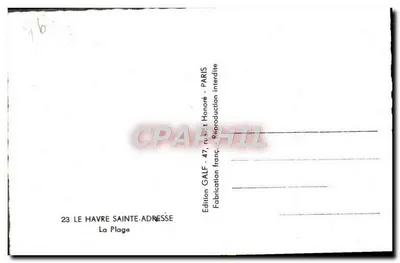 La Spiaggia — Le Havre — Edizione GALF — Verso