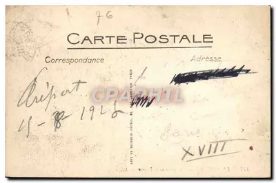 Le Tréport — Widok z wysokiej skały — L. Levet & Neudlin, n°177 — Rewers